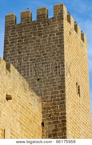 Castle in Sadaba with beauty sky in Saragossa, Aragon, Spain