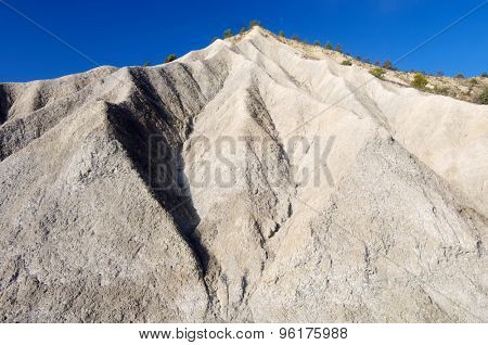 Loam landscape in Pyrenees, Aragon, Spain.