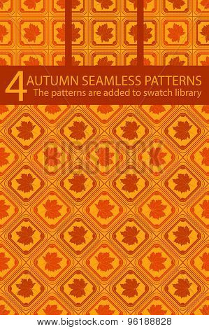 Maple leaf with geometric ornament