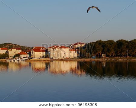 The bay of the Croatian village Betina