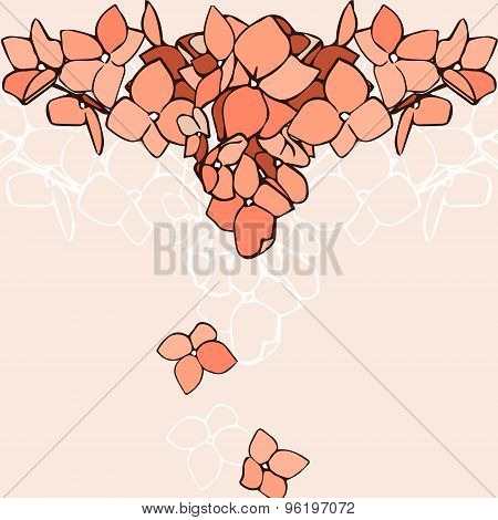 Background with orange flowers
