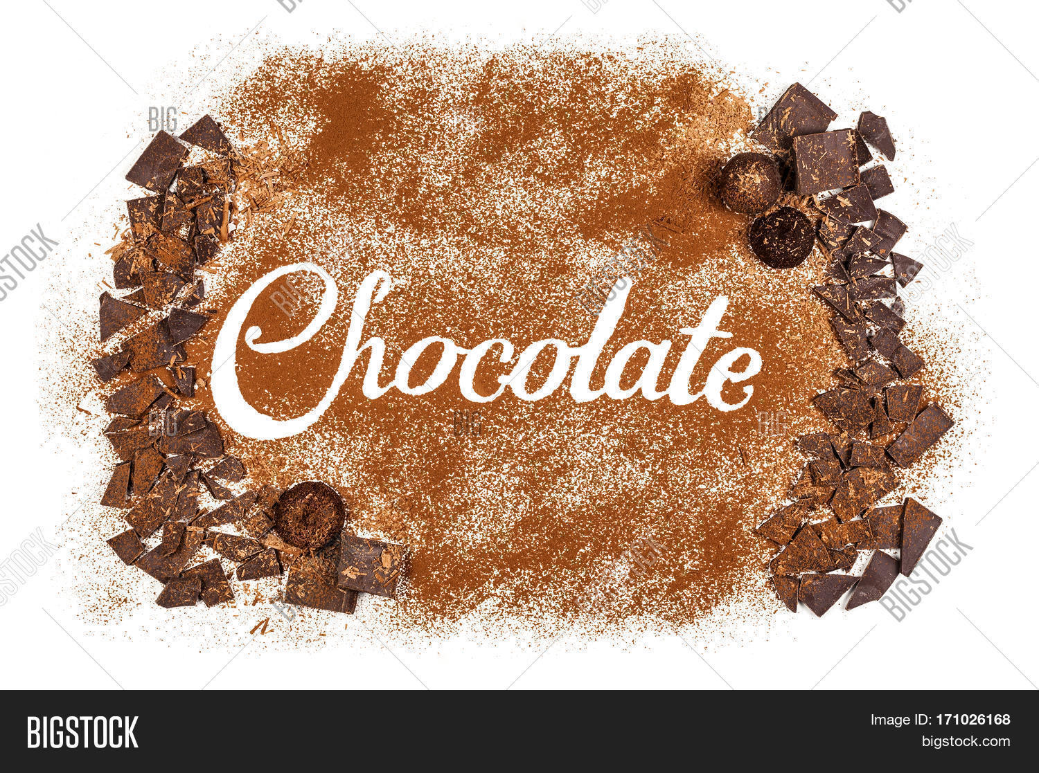 Word Chocolate Written Image & Photo (Free Trial) Bigstock