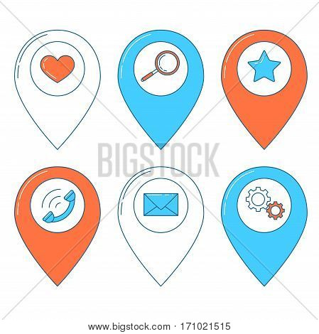 Map Pin Line Design
