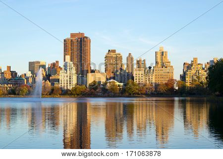 The Famous Upper East Side Photographied From The Jacqueline Kennedy Onassis In Central Park