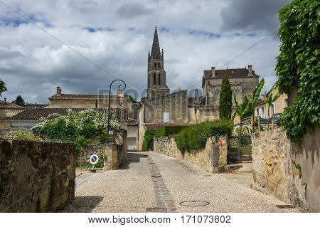 Saint-Emilion - one of the main red wine production areas of Bordeaux region France.