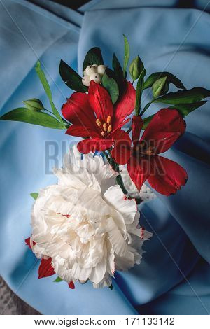 Beautiful Bouquet Roses From Mastic, Good Flowers Made Of Sugar