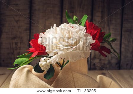 Beautiful Bouquet Roses From Mastic, Good Flowers Made Of Sugar