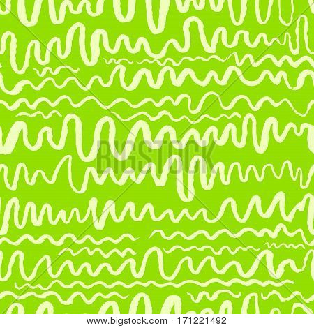 Vector seamless pattern with waves. Stripped artistic background on marine theme in doodle minimalistic style. Design for backdrops with sea rivers or water texture