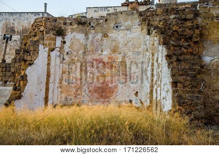 The old ruins of the town of Partanna, Sicily