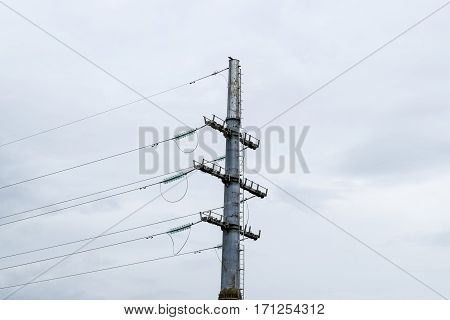 Assembly And Installation Of New Support Of A Power Line