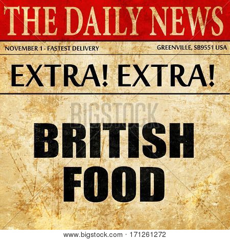 british food, article text in newspaper