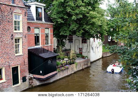 The hanging kitchens over the Damsterdiep in Appingendam