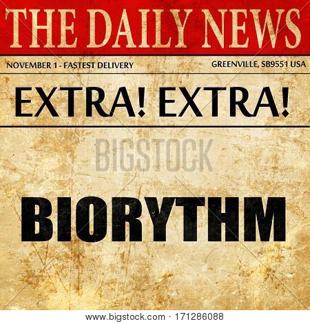 biorythm, article text in newspaper
