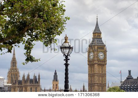 Elizabeth Tower (Big Ben) in London United Kingdom.