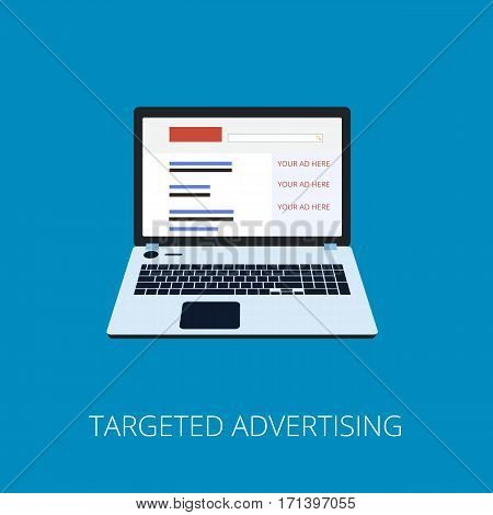 Flat Style Web Banner Modern Digital Marketing Partnership Icon Set. Target Advertising Research Ide