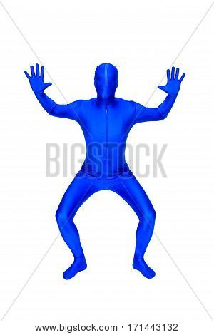 Mysterious Blue Man In Morphsuit