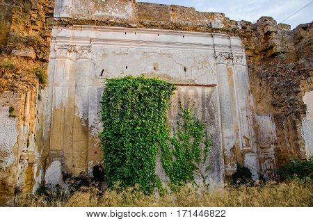 The old ruins of town of Partanna, Sicily