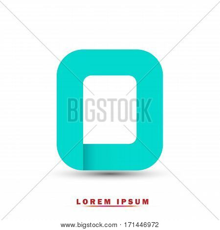 Letter O icon and logo template.  New design, elegant, and simple typographic . blue