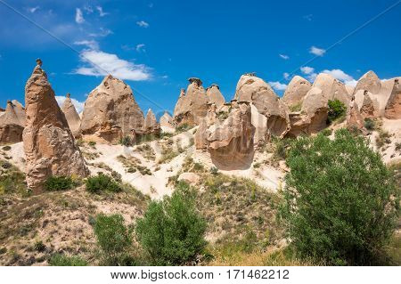 A rock formation at the Devrent Valley in Cappadocia Turkey