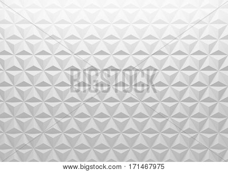 White polygonal triangle geometric texture. 3D rendering background.