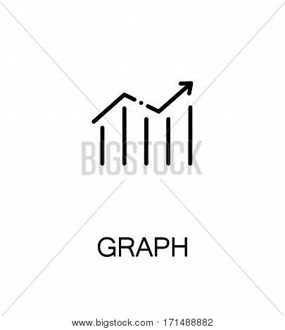 Graph icon. Single high quality outline symbol for web design or mobile app. Thin line sign for design logo. Color line symbol on white background