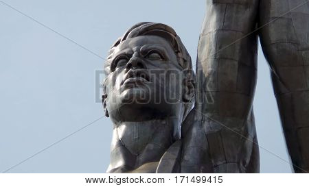 The sculpture Worker and Kolkhoz Woman made by Vera Mukhina for the 1937 World's Fair. Moscow, Russia.