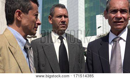 Serious Business Men  and  Wearing Business Suits