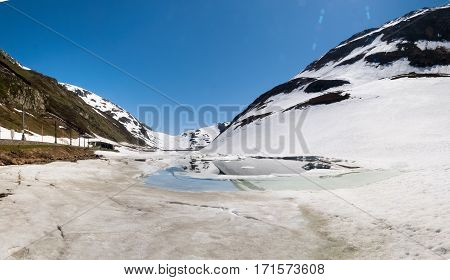 Oberalp Pass, Artificial Lake Ice