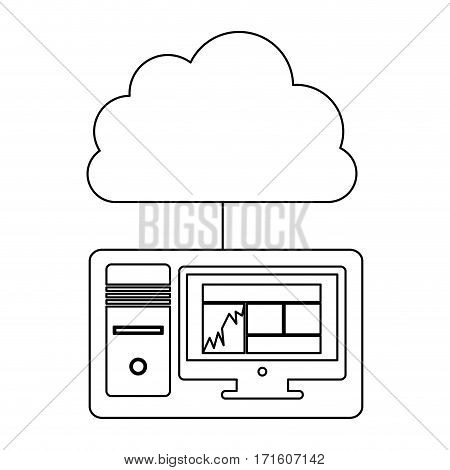 computer database server icon stock, vector illustration design