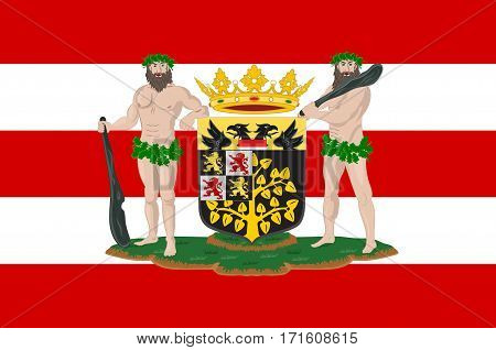 Flag of Hertogenbosch is a city and municipality in the southern Netherlands. It is the capital of the province of North Brabant