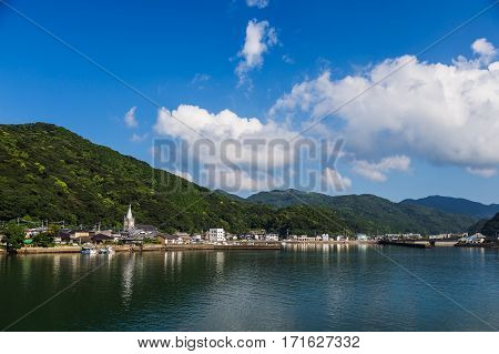 Sakitsu Church And Blue Sky In Amakusa , Kyushu, Japan