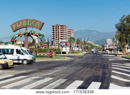 Kumluca, Turkey - June 20.2014. General view of the city in the summer at the height of tourist season