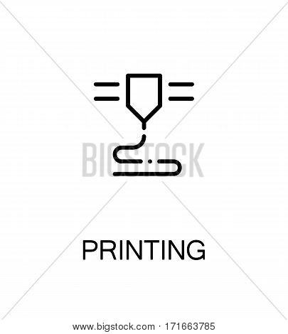 Printing icon. Single high quality outline symbol for web design or mobile app. Thin line sign for design logo. Black outline pictogram on white background