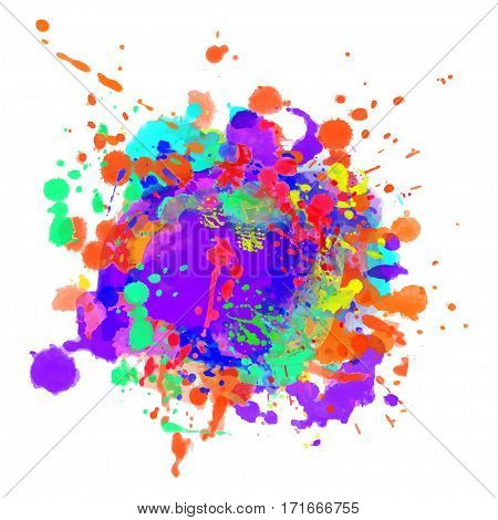 Abstract watercolor coloring background banner Eps10 Vector illustration.  Happy Holi and Dolyatra celebration