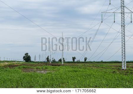Assembly And Installation Of New Support Of A Power Line
