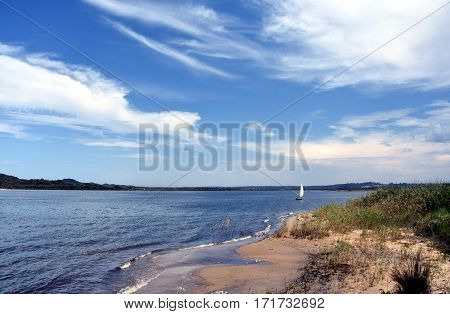 Sailing on Snowy River. Marlo is a small village in the Gippsland region of Victoria Australia.