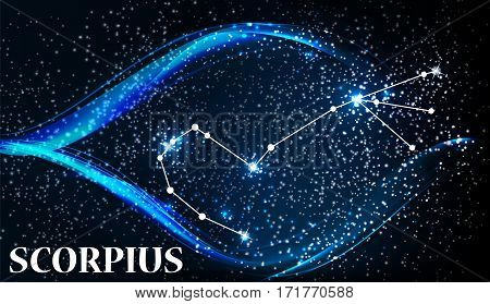 Symbol Scorpius Zodiac Sign. Vector Illustration EPS10