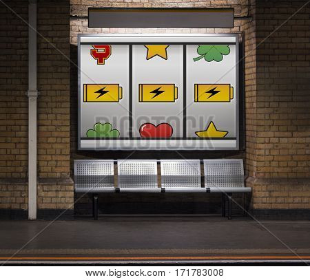 Slot Machine Cloud Envelope Folder Battery