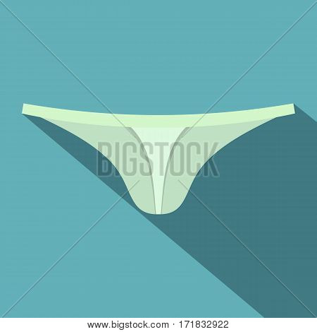 Female thongs icon. Flat illustration of female thongs vector icon for web isolated on baby blue background