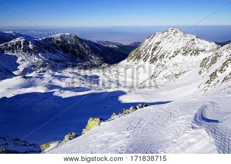Winter in National Park Retezat, Romania, Europe