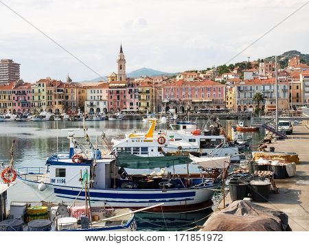 Several Fishing Boats Are Moored.