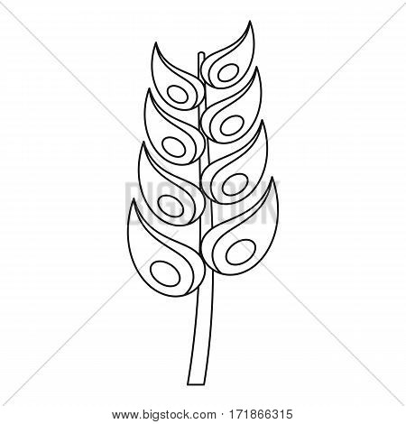 Ripe spica icon. Outline illustration of ripe spica vector icon for web