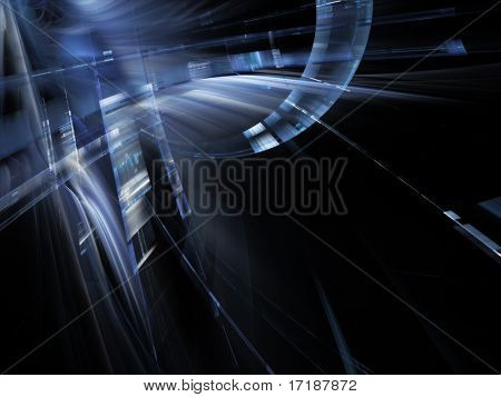 Abstrakte Techno 3d Komposition