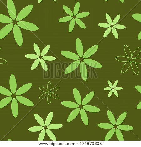 Spring seamless pattern with a flower petals