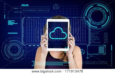 Cloud Storage Network Server Online Backup Graphic