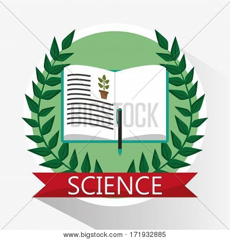 science biology book learn school vector illustration eps 10