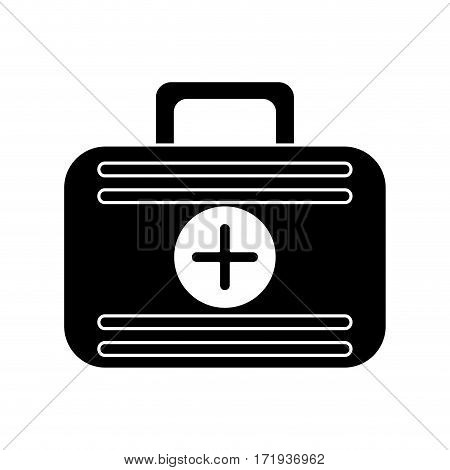 first aid case medical emergency pictogram vector illustration eps 10