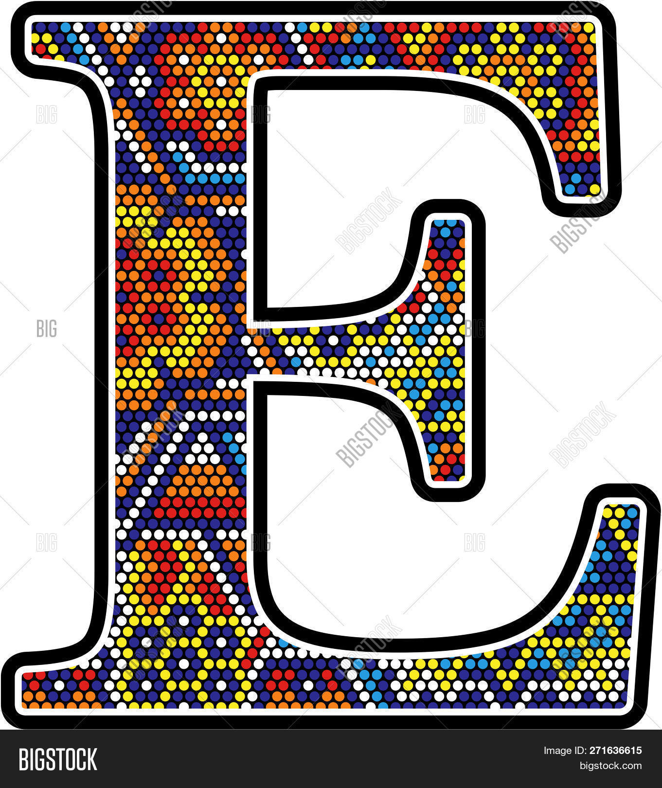 Initial E Colorful Vector & Photo (Free Trial) | Bigstock