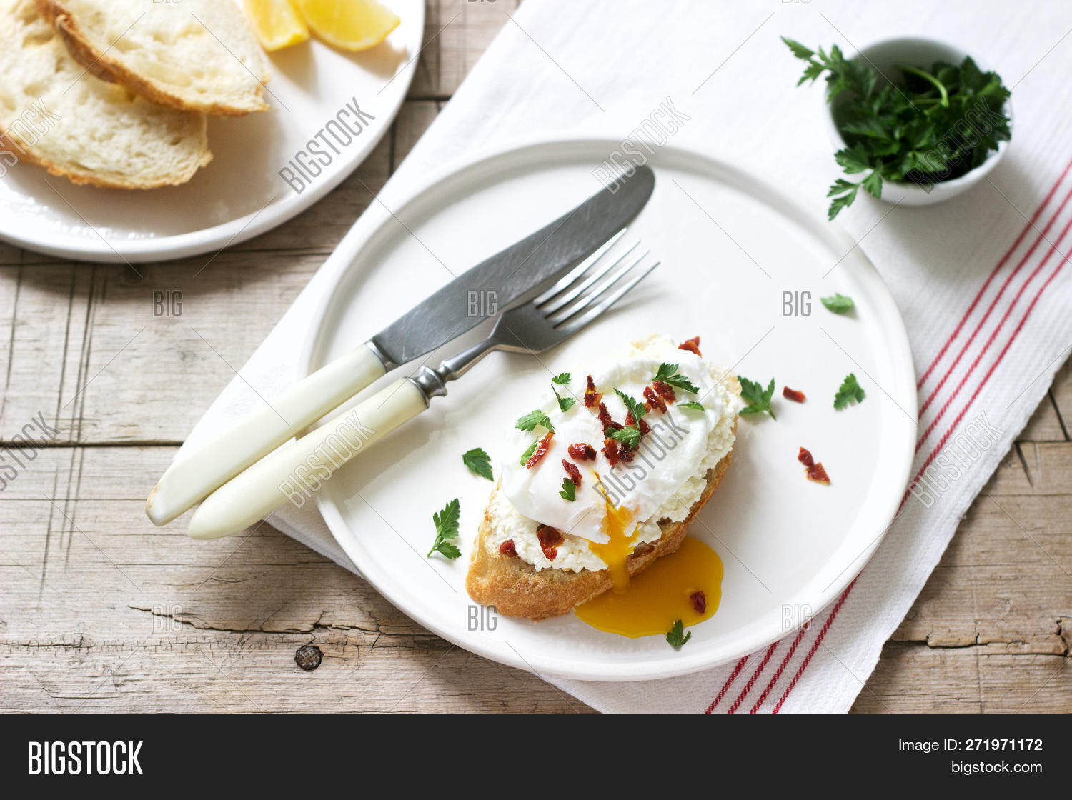 Crispy Baguette Toasts Image Photo Free Trial Bigstock