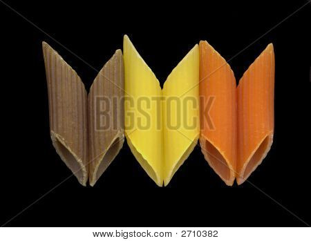 Tři barevné Penne vlajka